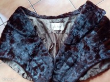 Etole/ châle vintage en vison couleur chataîgne