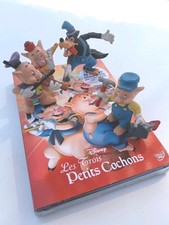 4 Figurines Bullyland Les 3 Petits Cochons Et Loup + Cadeau DVD Neuf 