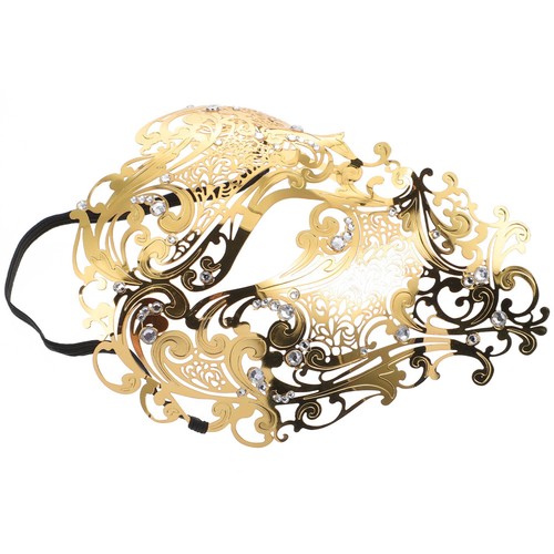 Stylish golden alloy half face - golden,