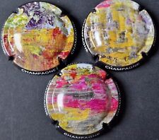 Lot 3 CAPSULES générique ART n° 11 CAROLINE BRUN - PLAQUE DE MUSELET CHAMPAGNE