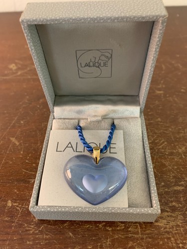 Collier cœur bleu lalique - collier,