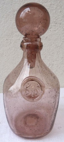 Flacon verre soufflé - verre,