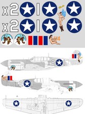 SET STICKERS P-40 WARHAWK