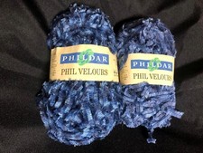 VINTAGE PHILDAR  PHIL VELOURS JEANS 2 pelotes Neuves