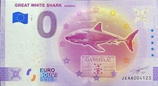 BILLET 0 EURO GREAT WHITE SHARK  AFRIQUE DU SUD  ANNIVERSARY 2022 NUMERO DIVERS