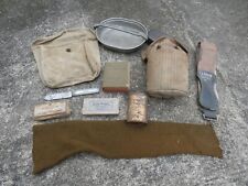 WW1 US 1917 Lot Gourde Pansements Sacoche Gamelle Talc Couteau Americain