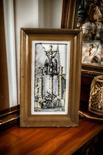 Peinture sur faience Christ sur la croix