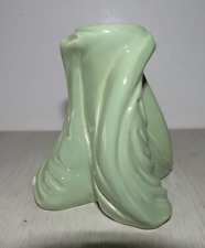 Bougeoir en céramique  Vert émaillé  dans le goût de Sainte-Radegonde