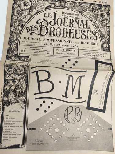 Journal ancien broderie 1931
