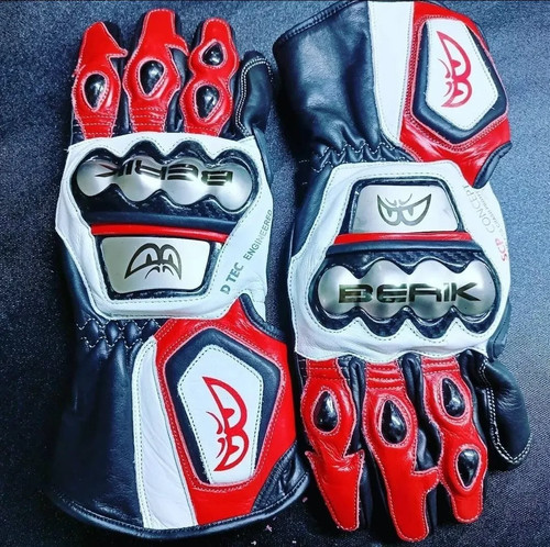 Berik gants moto cuir - berik, en