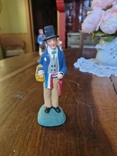 Ancien Santon Platre J Blanc 14,5 Cm