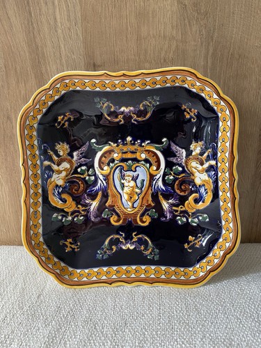 Plat décoratif gien peint - gien,