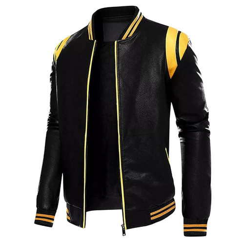 Hommes cuir véritable noir - cuir,