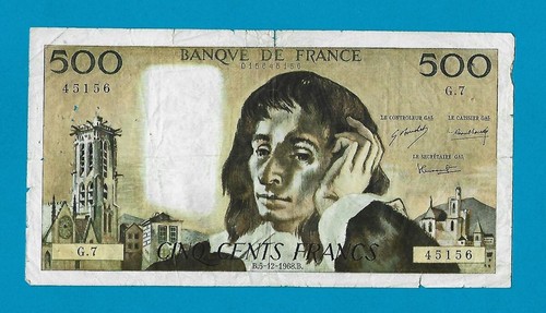 Billet 500 francs pascal