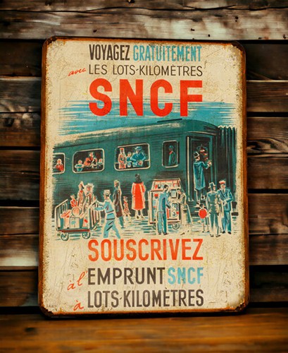 Plaque métal sncf - métal, emprunt