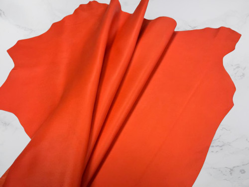 Cuir véritable orange de - véritable,