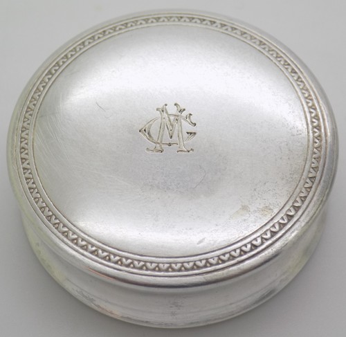 Boîte argent 800 gravée - argent,