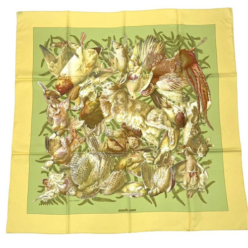 écharpe soie jaune hermes - Écharpe,