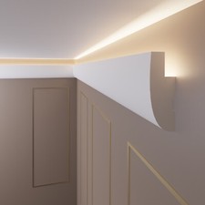 20 Mètres Moulure en Stuc pour Eclairage Indirect Profil de Plafond XPS OL-6