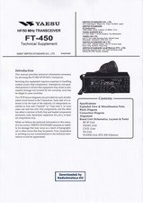 Service Manuel D'Instructions pour Yaesu FT-450