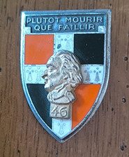 Insigne 46° RI Régiment d'Infanterie   /    Drago Paris G 2620     /X109