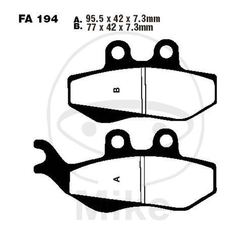 Paire plaquettes ebc fa194 - paire,