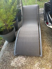 Transat / Bain de soleil tressé taupe en bon état