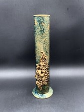 Vase rouleau en verre peint
