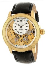 Stuhrling Original 368B 33352 Gémeaux II Automatique Double Balance Roue Montre