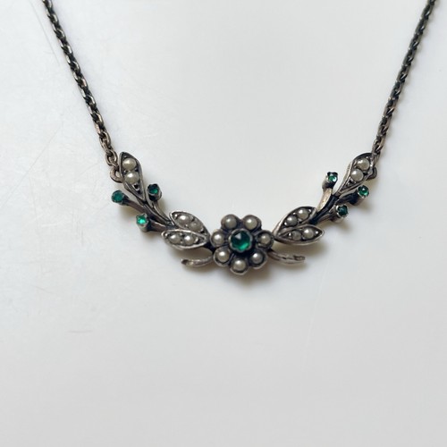 Collier art nouveau perles - art,