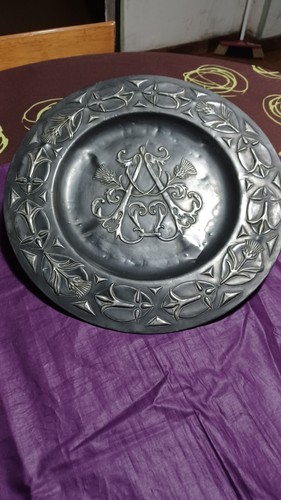 Assiette etain xixe - etain,