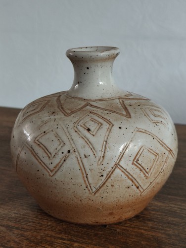 Vase céramique signé - vase,