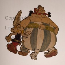Plaque ASTERIX et OBELIX  chantournage pièce unique décoration murale figurine