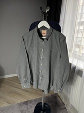 Chemise boutonnée vintage Baracuta noire micro vichy - taille M homme