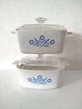 CorningWare Vintage Plat Casserole Four Blue Cornflower Pyrex Couvercle Cocotte