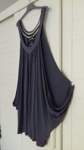 Robe gris noir asymétrique - robe,