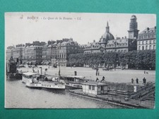 045 - Carte photo - Rouen - Le quai de la bourse Rouen - Barges, bateaux