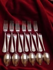 Ménagère Christofle ,6 Couverts Art Nouveau en Métal Argenté , Ancien  