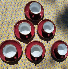 6 ANCIENNE TASSES BISTROT A CAFE APILCO ,porcelaine ,faïence, no copie