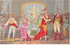 Chromos - COR14348 - Hommes - Femmes - Arbre de noël - Tombola - 11x7 cm envi