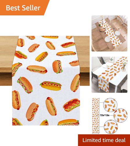 Vibrant hot dog table runner - vibrant,