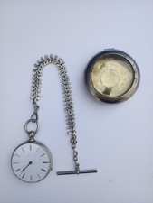 Montre À Gousset Argent Poinçon Crabe Avec Châtelaine Et Étuis Argus