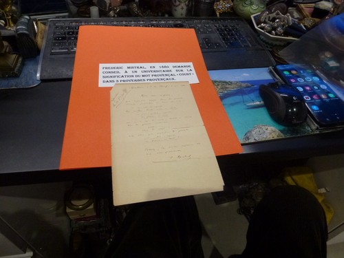 Courrier signé frédéric - ,
