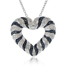 0.50ct Tdw Diamant Vague Collier Coeur, 4 Options