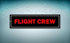 Autocollant sticker voiture avion aviation aeroport flight crew equipage