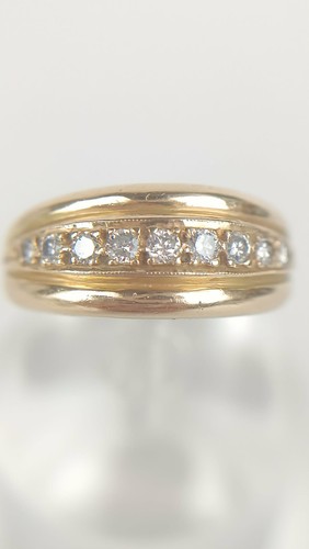 Bague bandeau jaune 18 - bandeau,