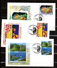 POLYNESIE FRANCAISE "Artistes Polynésiens" Lot de 3 Enveloppes 1er Jour 2008