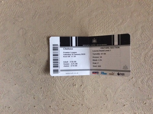 Billet match newcastle united - newcastle,