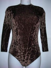 JUSTAUCORPS de  danse, VICARD -M-Longues- Velours lisse -Brun - en 34/NEUF (VB1)