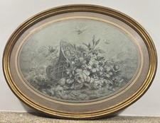 Ancien dessin XIXe : nature